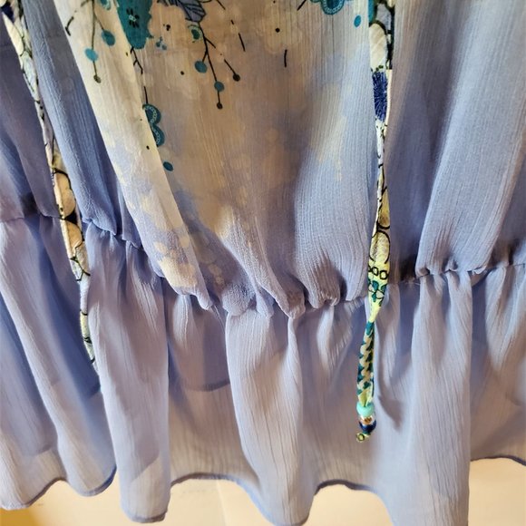 Evolution By JMS Women's Sheer Beachy Beaded Bohemian Plus Sized Y2K 1X - Picture 7 of 11